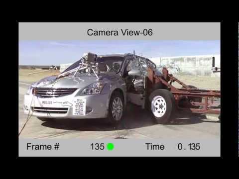 Видео краш-теста Nissan Altima с 2007 года