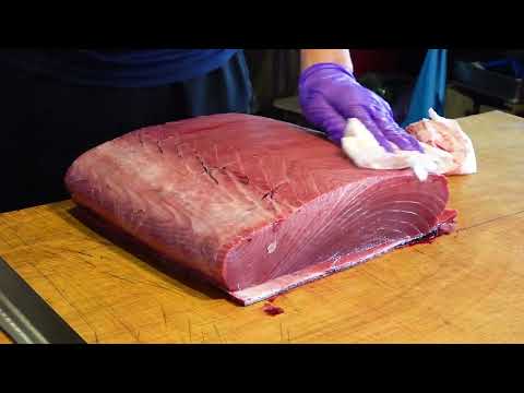 Unbelievable Precision! The Best Bluefin Tuna Cutting Techniques東港黑獅