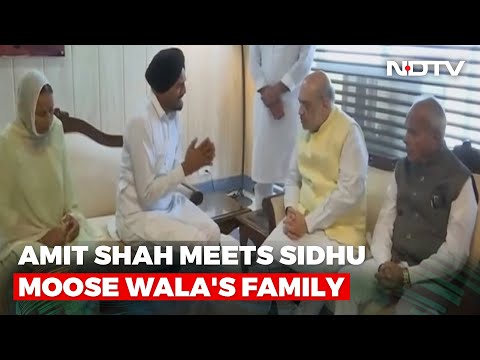 Sidhu Moose Wala killing: Amit Shah meets singer's family in Chandigarh