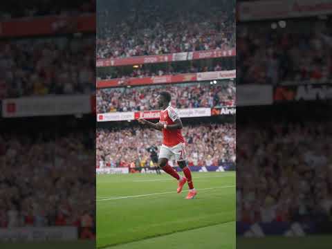 SAKA GOAL IN BEAUTIFUL SLOW MO 🤩 #arsenal #premierleague