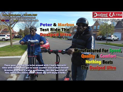 Markus & Peter Test Riding The Dualped Ultra World's Fastest 60V Scooter
