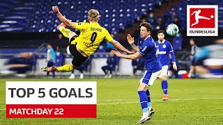Top 5 Goals • Haaland, Sabitzer & Co. | Matchday 22 — 2020/21