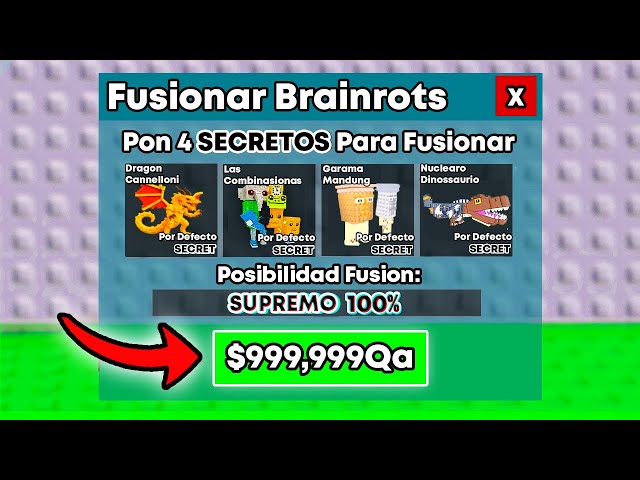 Fusioné TODOS los BRAINROT SECRETOS y CONSEGUÍ el BRAINROT SUPREMO (+1000B) en Steal a Brainrot