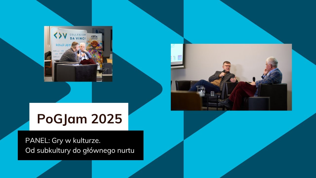 PoGJam 2025 – Panel - “Gry w kulturze. Od subkultury do głównego nurtu.” Jacek Dukaj i Edwin Bendyk