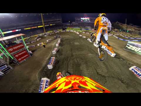 GoPro HD: Jessy Nelson Heat Lap 2013 Monster Energy Supercross Anaheim Opener 
