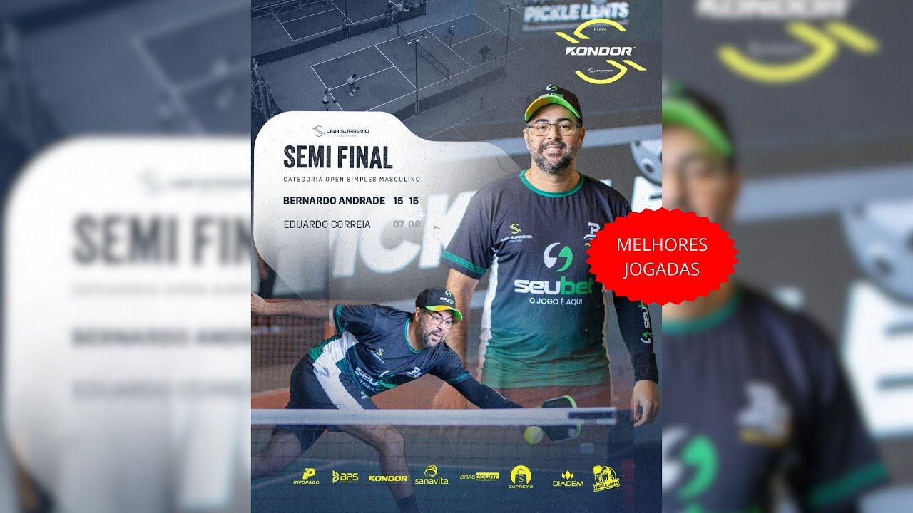 SEMI FINAL SINGLE MASCULINA ETAPA LIGA SUPREMO DE PICKLEBALL BELO HORIZONTE (MELHORES JOGADAS)