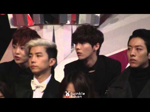 131229 SBS 가요대전 가수석 EXO 루한이는 궁금해궁금해