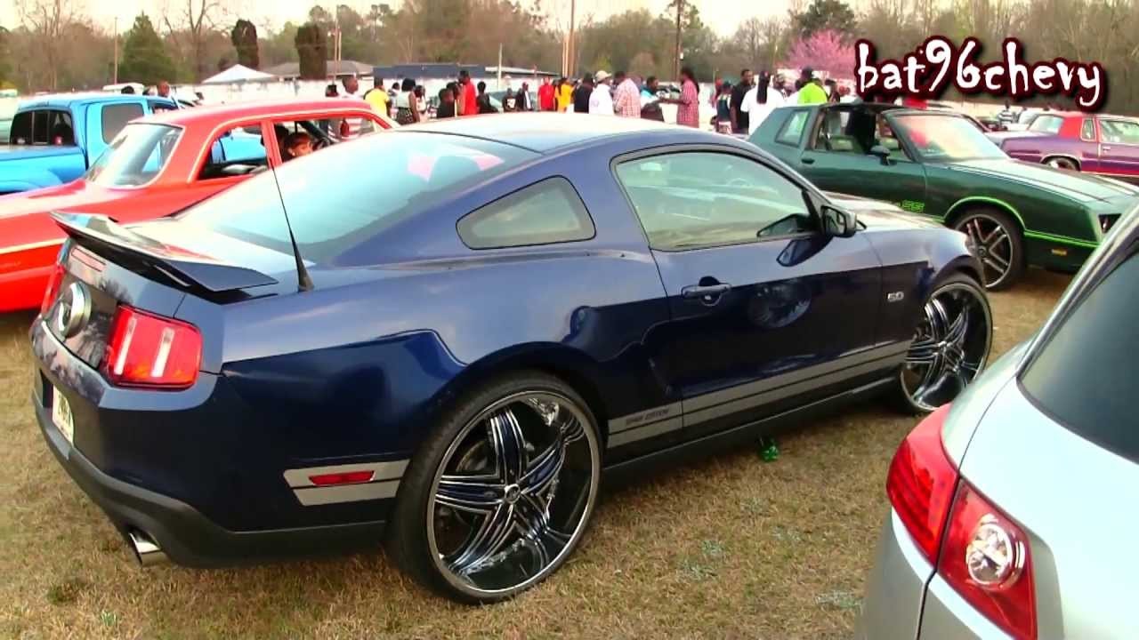 Ford mustang on 24 rims