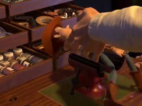 toy story old man fixing woody