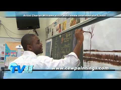 Artist Charles Williams at Waccamaw Intermediate School - YouTube