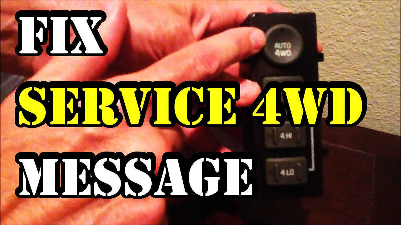 How to fix 'Service 4WD' message on 1999-2002 GMC Truck ... trailblazer wiring schematic 