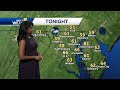 Stray showers possible Friday night west of Baltimore