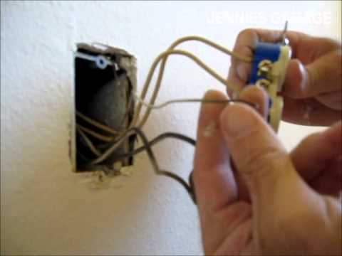How To Replace An Old Electrical Outlet - Wall Plug ... wiring diagram for ceiling fan with wall switch 