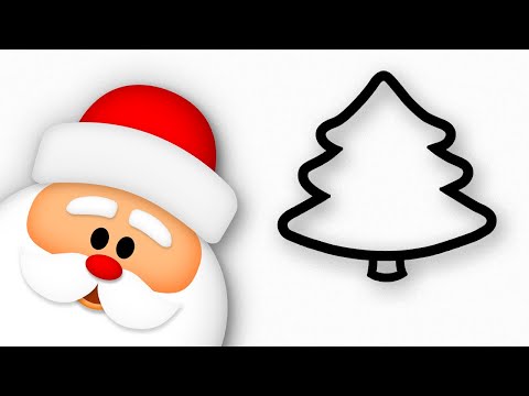 Christmas Tree & Santa Claus drawing | Happy New Year kids!