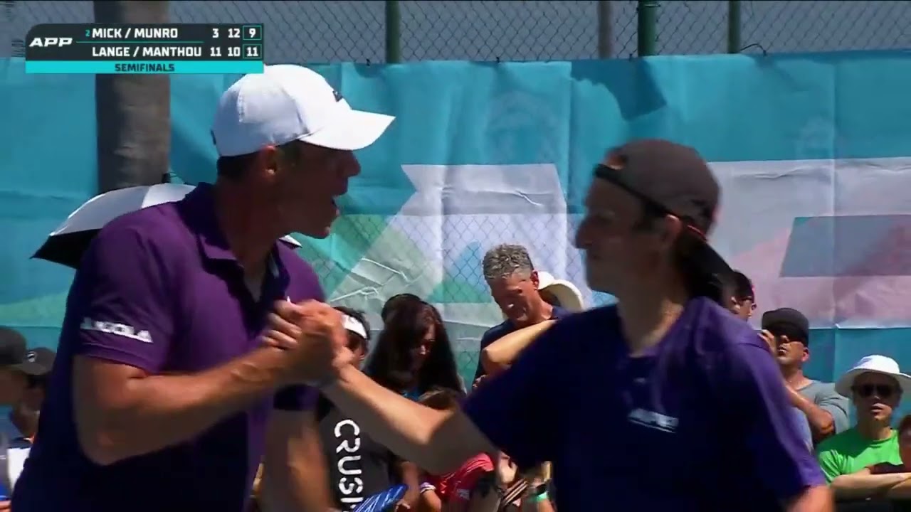 Munro/Mick v. Lange/Manthou | Match Point | Men's Doubles | Pickleball | APP Tour