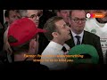 Macron debates with angry farmers | REUTERS