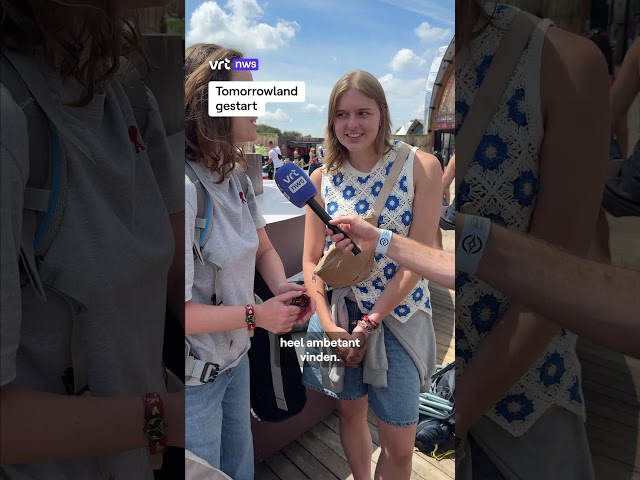 Eerste festivalgangers: "Ik ben blij, maar ook in de war" #vrtnws #nws #tomorrowland