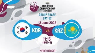 Ерлер командалары арасындағы U-16 Азия Чемпионаты 2022 - Топтық кезең: Корея vs Қазақстан