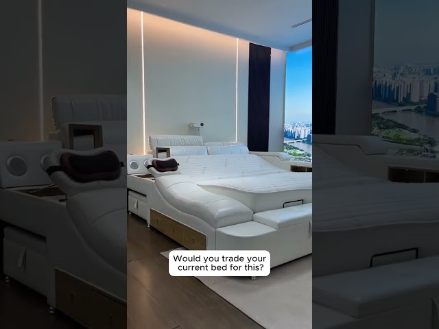 Product Link in Bio ( # 2425 ) ✅ Ultimate Comfort Modern Luxury Leather Dream Smart Bed