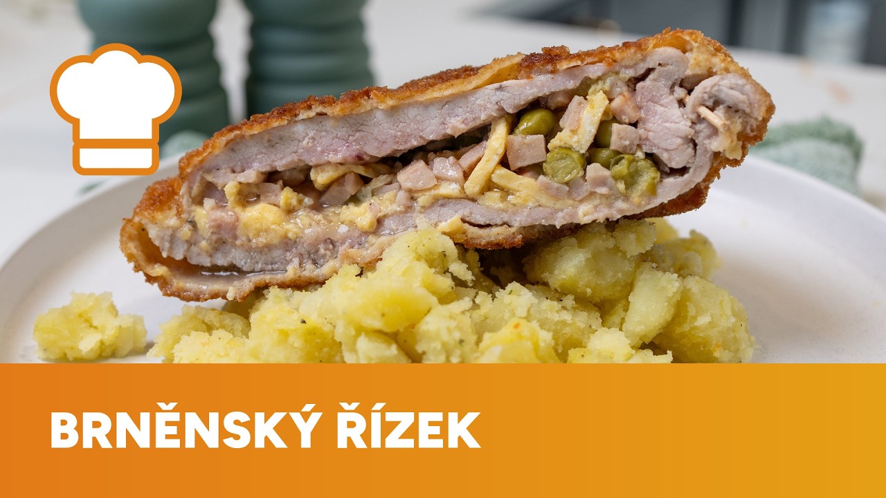 Brněnský řízek plněný vaječnou směsí, hráškem a šunkou představuje vítanou změnu
