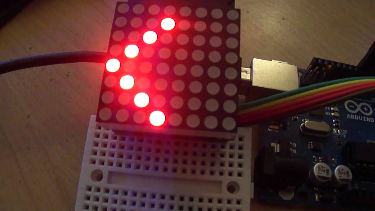 8x8 Led Matrix With Arduino Youtube 6722