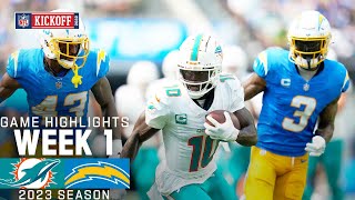 Miami Dolphins vs. Los Angeles Chargers | 2023 Week 1 Game Highlights