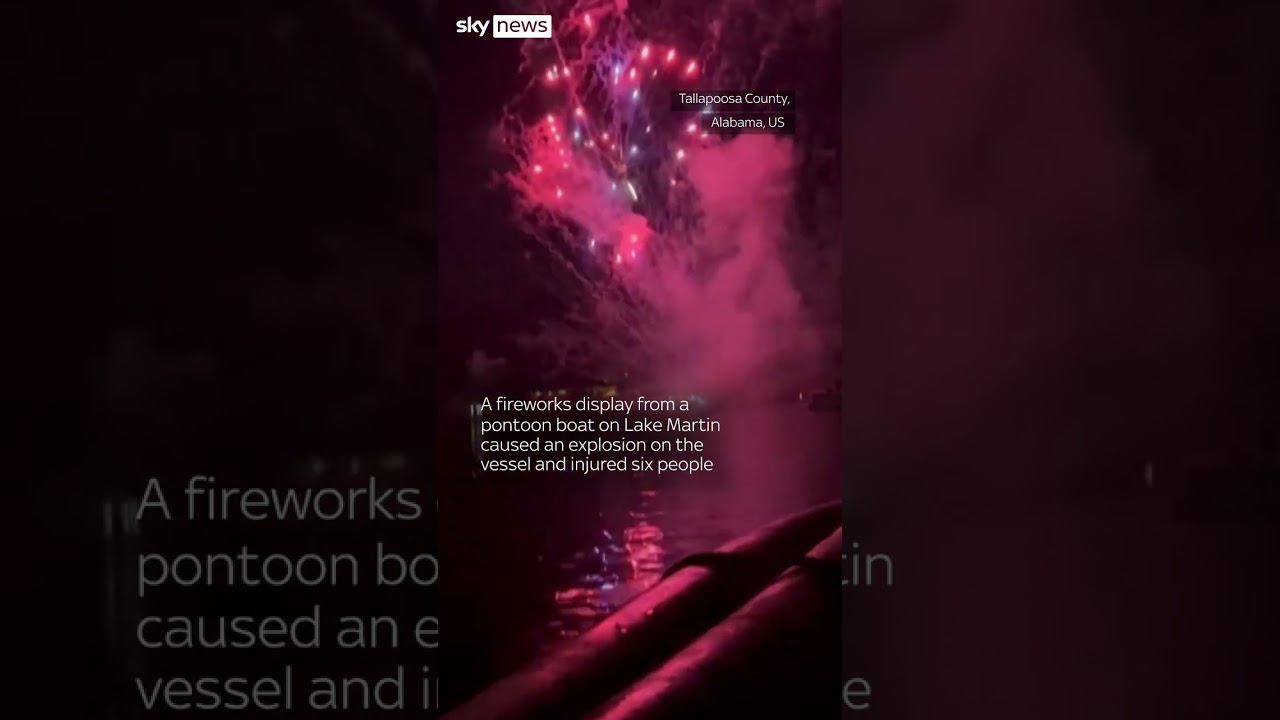 Fireworks display on modified boat explodes injuring six people in Alabama