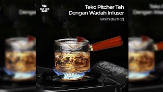 Pratinjau video produk One Two Cups Teko Pitcher Teh Chinese Tea Tahan Panas Api 500ml Filter - BR-218