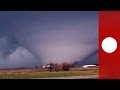 Euronews - Scary Close-up Footage of Super Cell Tornado, Illinois