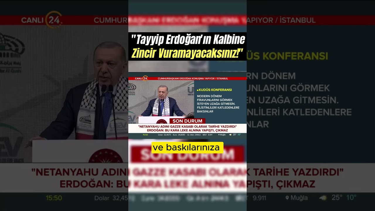 Cumhurbaşkanı Erdoğan: “Tayyip Erdoğan’ın Kalbine Zincir Vuramazsınız! Size Asla Boyun Eğmem!”