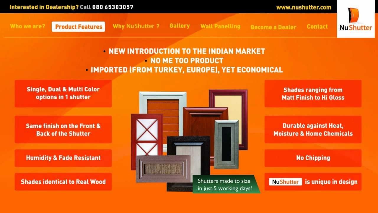 Cabinet doors  - NuShutter Modular Kitchen and Wardrobe Cabinet door specialists - YouTube