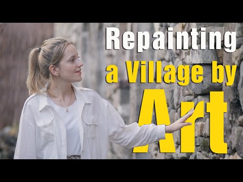 How does an ancient Chinese village repaint by art