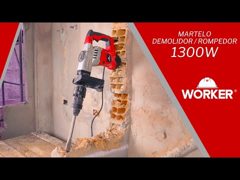 Martelo Demolidor Rompedor SDS Max 1300w 127v Worker - Vídeo explicativo