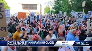 Iowans protest immigration policies in downtown Des Moines