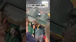 A’s fans are taking home seats during their final series in Oakland 💀