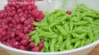 BÁNH LỌT LÁ DỨA - Cách nấu Chè Bánh Lọt Đậu Xanh, Cách làm Hạt Lựu, CENDOL, LOD CHONG by Vanh Khuyen