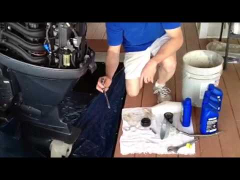 Oil Change 90HP 4 Stroke Yamaha - YouTube outboard engine diagram 