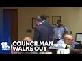 Councilman walks out of Baltimore City police budget hearing