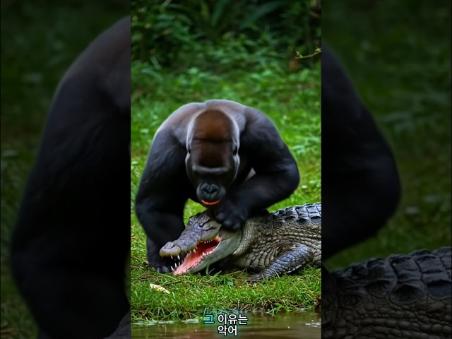 고릴라가 악어 고기를 좋아하는 이유