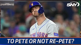 Pete Alonso going from Polar Bear to Halo? | SportsNite | SNY