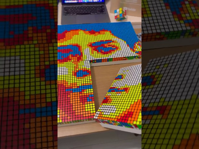 Making Andre Silva ⚽️ 🕊️ in 400 Rubik's Cubes #shorts