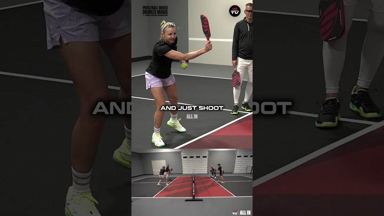 Pickleball coaches Susannah Barr and Dominic Catalano will teach you mixed doubles positioning 📍