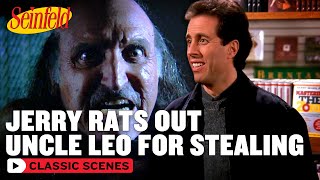 Jerry Rats Out Uncle Leo For Stealing A Book | The Bookstore | Seinfeld