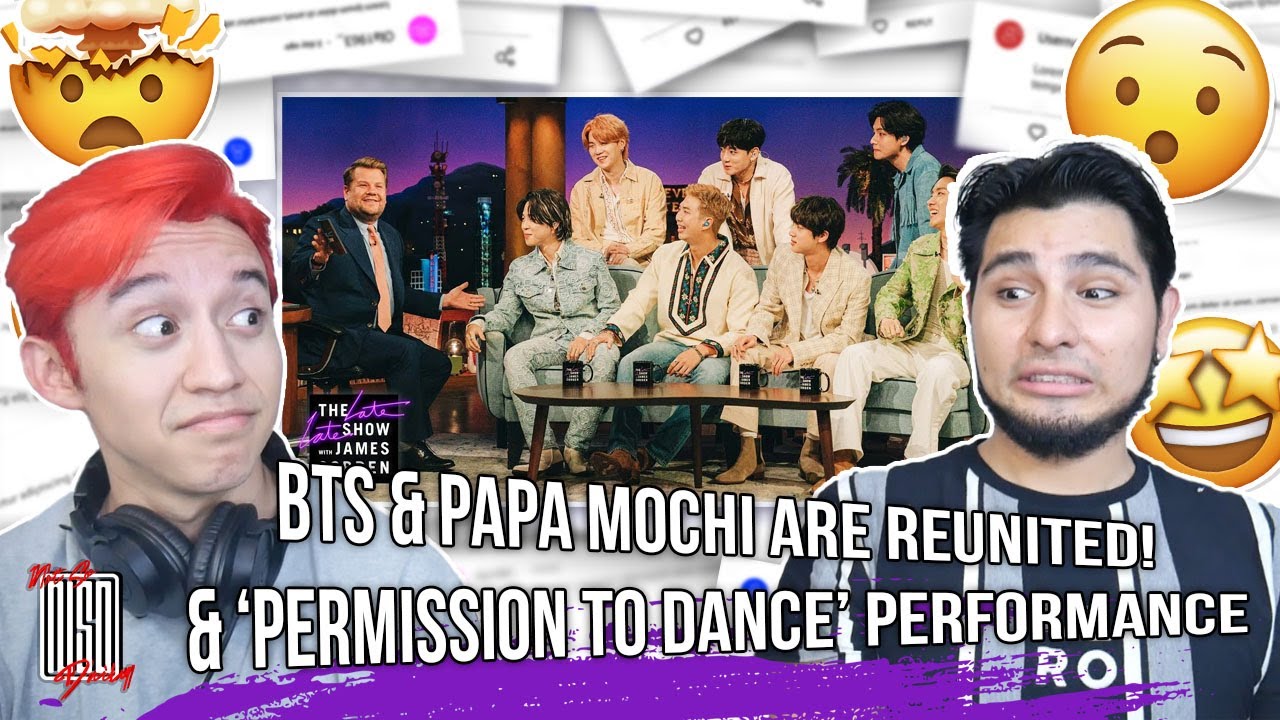 BTS & Papa Mochi Are Reunited! + PTD | BTS on The Late Late Show w/ James Corden | NSD REACTION