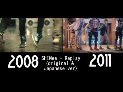 SHINee - Replay (2008 & 2011) Comparisons