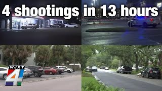 4 shootings across Jacksonville in just over 12 hours