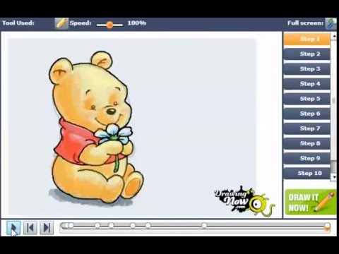 Winnie The Pooh Cute Draw Shefalitayal