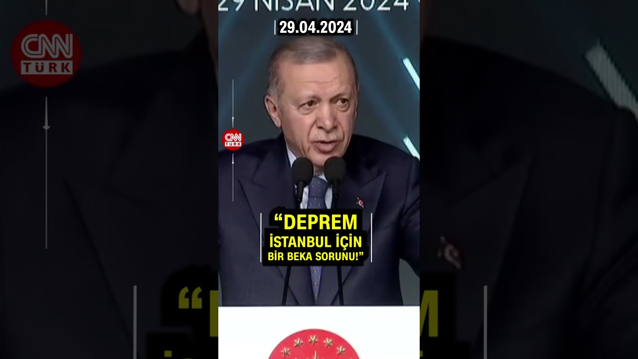 Cumhurbaşkanı Erdoğan'dan Deprem Uyarısı: "Deprem İstanbul İçin Bir Beka Sorunu Olmuşken..." #Shorts