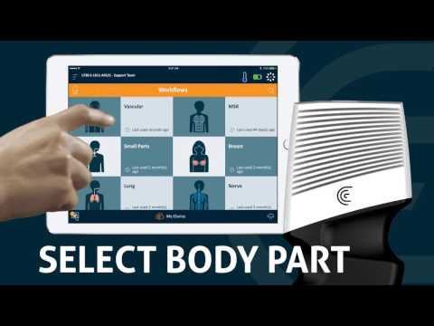 With point and shoot capabilities, medical professionals need only to launch the app, select the scanner, select a body part and are ready to begin. From there they have the option to zoom, freeze, and save. With point and shoot capabilities, medical professionals need only to launch the app, select the scanner, select a body part and are ready to begin. From there they have the option to zoom, freeze, and save.