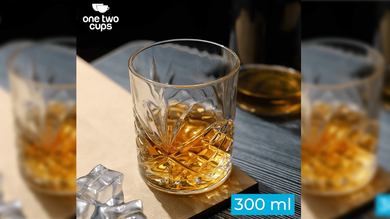 Pratinjau video produk One Two Cups Gelas Whisky Cocktail Old Fashion Rock Glass 300ml - CG3